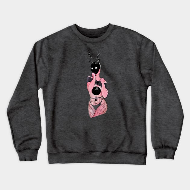 M A S K E D G I R L Crewneck Sweatshirt by ZJZJ